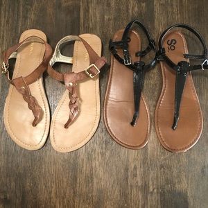 ** 2 **Pairs of Flat Sandals